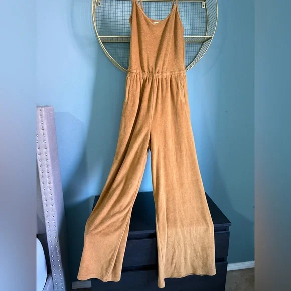 OFFLINE by Aerie Wide-Leg Jumpsuit Size XS Camel Color NWT - Picture 6 of 11